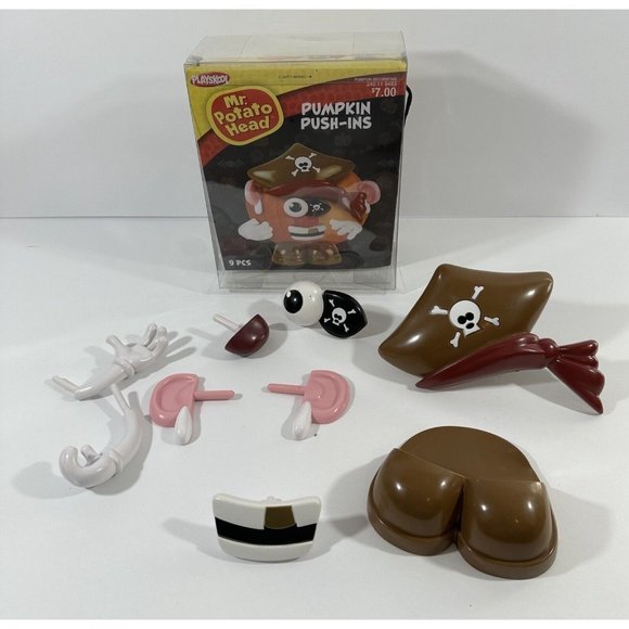 Playskool Mr Potato Head Pumpkin Push Ins Halloween Decor Pirate 9 Pieces Kids - Picture 1 of 7